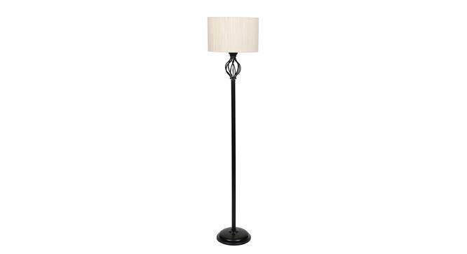 Haley Black Cotton Shade Floor Lamp (White) by Urban Ladder - Cross View Design 1 - 494305