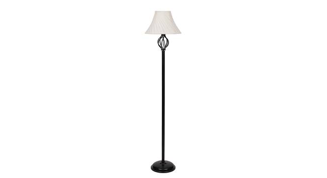 Hannah Black Cotton Shade Floor Lamp (White) by Urban Ladder - Cross View Design 1 - 494306
