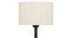 Frasier Black Cotton Shade Floor Lamp (White) by Urban Ladder - Design 1 Side View - 494313