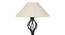 Izzie Black Cotton Shade Floor Lamp (White) by Urban Ladder - Design 1 Side View - 494329