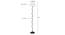 Adrian Black Cotton Shade Floor Lamp (White) by Urban Ladder - Design 1 Dimension - 494330