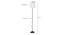 Angus Black Cotton Shade Floor Lamp (White) by Urban Ladder - Design 1 Dimension - 494331