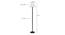 Gil Black Cotton Shade Floor Lamp (White) by Urban Ladder - Design 1 Dimension - 494336