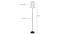 Rupert Black Cotton Shade Floor Lamp (White) by Urban Ladder - Design 1 Dimension - 494340