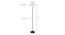 Tyrion Black Cotton Shade Floor Lamp (White) by Urban Ladder - Design 1 Dimension - 494344