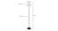 Bree Black Cotton Shade Floor Lamp (White) by Urban Ladder - Design 1 Dimension - 494345