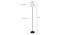 Carmela Black Cotton Shade Floor Lamp (White) by Urban Ladder - Design 1 Dimension - 494346