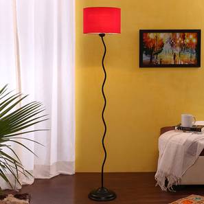 Andre Black Cotton Shade Floor Lamp-image-14