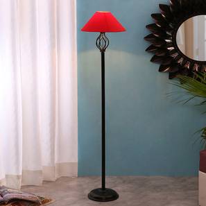 devansh Rian Black Cotton Shade Floor Lamp-picture-13