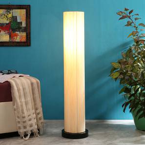 Floor Lamps Design Channing White Cotton Shade Floor Lamp (White)