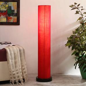 Floor Lamps Design Charlee Red Cotton Shade Floor Lamp (Red)