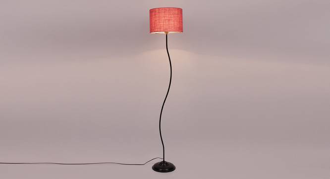 Donahue Pink Cotton Shade Floor Lamp (Pink) by Urban Ladder - Front View Design 1 - 494393