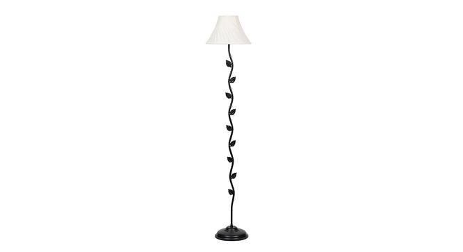 Blair Black Cotton Shade Floor Lamp (White) by Urban Ladder - Cross View Design 1 - 494396