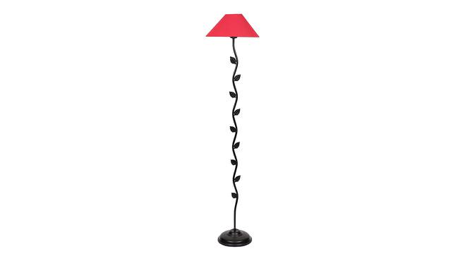 Odin Black Cotton Shade Floor Lamp (Red) by Urban Ladder - Cross View Design 1 - 494398