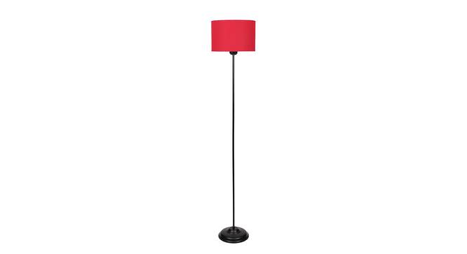 Stanford Black Cotton Shade Floor Lamp (Red) by Urban Ladder - Cross View Design 1 - 494403