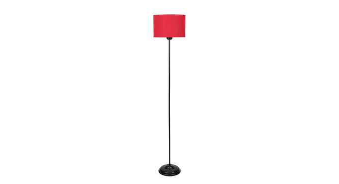 Stanford Black Cotton Shade Floor Lamp (Red) by Urban Ladder - Cross View Design 1 - 494403