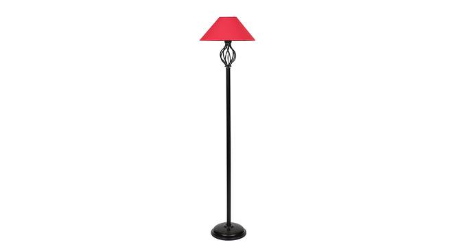 Rian Black Cotton Shade Floor Lamp (Red) by Urban Ladder - Cross View Design 1 - 494404
