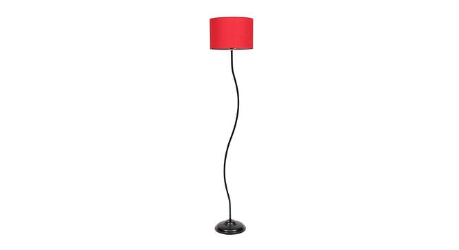 Deven Red Cotton Shade Floor Lamp (Red) by Urban Ladder - Cross View Design 1 - 494414