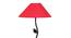 Odin Black Cotton Shade Floor Lamp (Red) by Urban Ladder - Design 1 Side View - 494420