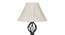 Ashanti Black Cotton Shade Floor Lamp (White) by Urban Ladder - Design 1 Side View - 494427