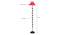 Odin Black Cotton Shade Floor Lamp (Red) by Urban Ladder - Design 1 Dimension - 494441