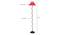 May Black Cotton Shade Floor Lamp (Red) by Urban Ladder - Design 1 Dimension - 494443