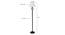 Ashanti Black Cotton Shade Floor Lamp (White) by Urban Ladder - Design 1 Dimension - 494448