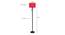 Asher Black Cotton Shade Floor Lamp (Red) by Urban Ladder - Design 1 Dimension - 494449