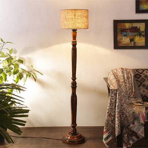 devansh Brendan Brown Cotton Shade Floor Lamp-picture-15