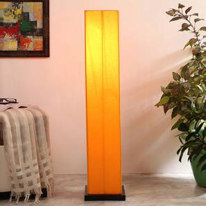 devansh Claudette Yellow Cotton Shade Floor Lamp-picture-12