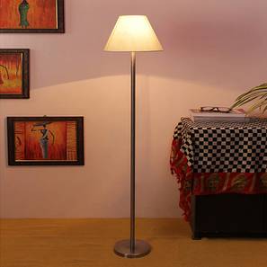 devansh Deance White Cotton Shade Floor Lamp-picture-20