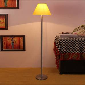 Deance Yellow Cotton Shade Floor Lamp-image-0
