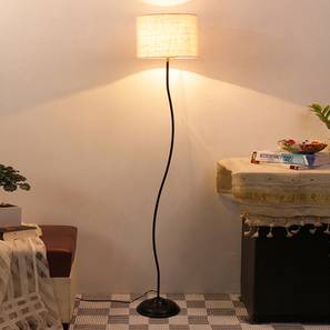 Floor Lamps Design Donahue White Cotton Shade Floor Lamp (White)