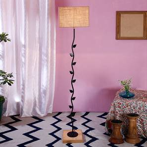 devansh Elin Beige Cotton Shade Floor Lamp-picture-13