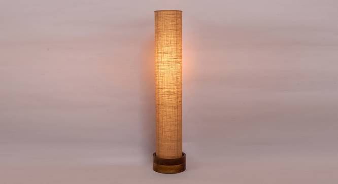 Carly Beige Cotton Shade Floor Lamp (Beige) by Urban Ladder - Front View Design 1 - 494486