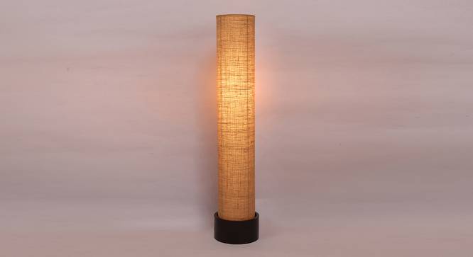 Cerys Beige Cotton Shade Floor Lamp (Beige) by Urban Ladder - Front View Design 1 - 494487