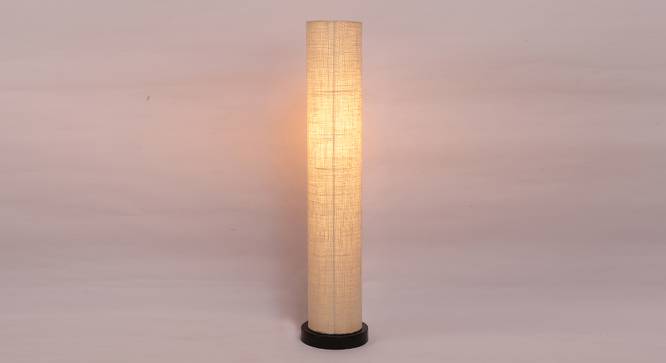 Charisse White Cotton Shade Floor Lamp (White) by Urban Ladder - Front View Design 1 - 494488