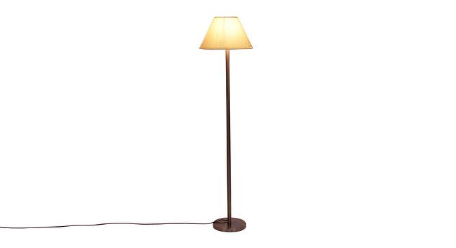 Deance White Cotton Shade Floor Lamp (White) by Urban Ladder - Front View Design 1 - 494496