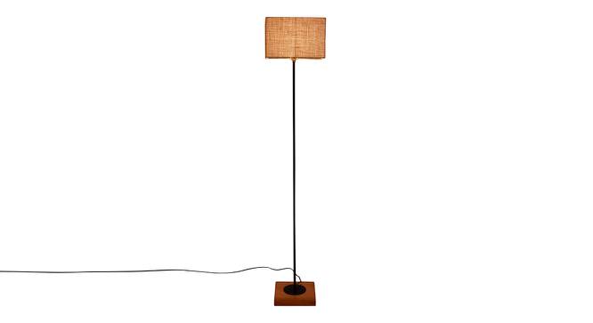 Earvin Beige Cotton Shade Floor Lamp (Beige) by Urban Ladder - Front View Design 1 - 494502