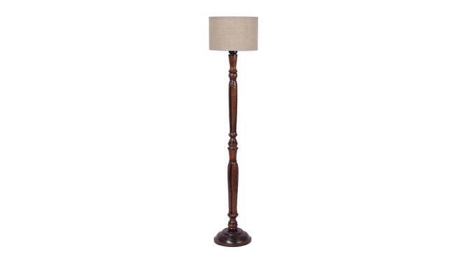 Brendan Brown Cotton Shade Floor Lamp (Beige) by Urban Ladder - Cross View Design 1 - 494507