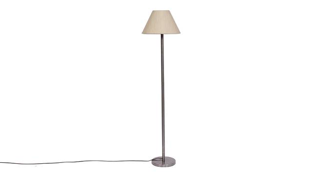 Deance White Cotton Shade Floor Lamp (White) by Urban Ladder - Cross View Design 1 - 494519