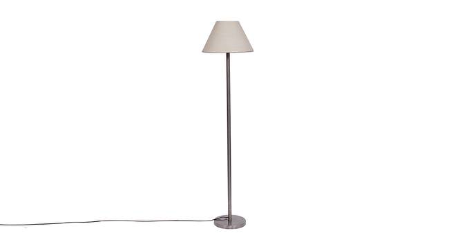 Denzel White Cotton Shade Floor Lamp (White) by Urban Ladder - Cross View Design 1 - 494521