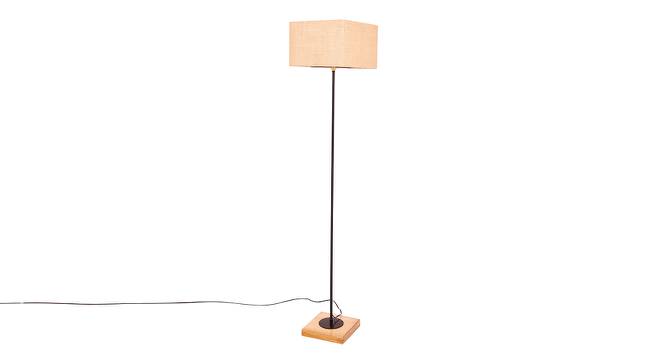 Earvin Beige Cotton Shade Floor Lamp (Beige) by Urban Ladder - Cross View Design 1 - 494525