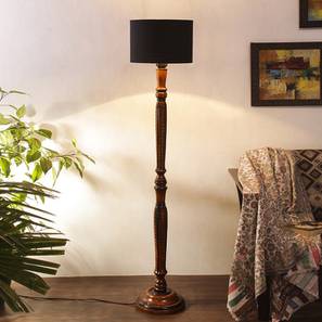 devansh Brinkley Brown Cotton Shade Floor Lamp-picture-10