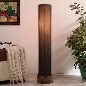 devansh Carpenter Black Cotton Shade Floor Lamp-picture-19