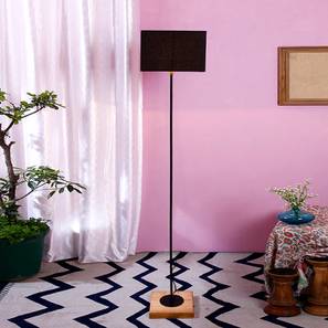 Drake Black Cotton Shade Floor Lamp-image-27