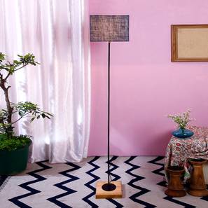 devansh Earvin Blue Cotton Shade Floor Lamp-picture-17