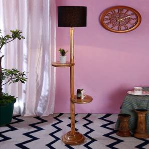 Hillary Black Cotton Shade Floor Lamp-image-42