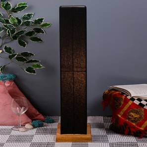devansh Jacques Black Cotton Shade Floor Lamp-picture-10