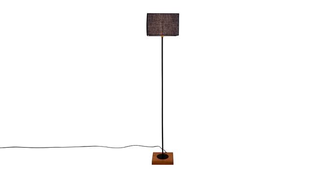 Earvin Blue Cotton Shade Floor Lamp (Blue) by Urban Ladder - Front View Design 1 - 494606